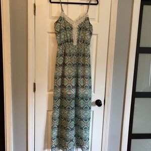 Maurice’s Patterned Turquoise Maci Dress Sz Large